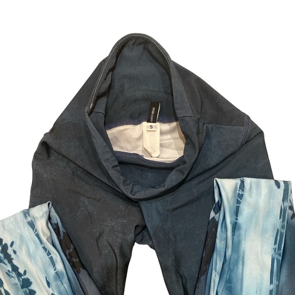 Onzie Graphic Tie Dye High Rise Midi Yoga Leggings Ombré Blue Size S - Picture 5 of 6